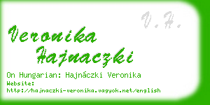 veronika hajnaczki business card